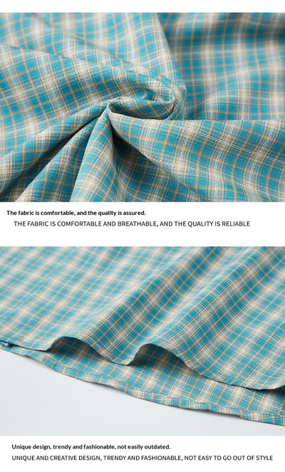 Camisa Casual de Cuadros Manga Larga Talla Grande para Hombre - Image 15