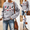 Sudadera Navideña con Estampado de Manga Larga
