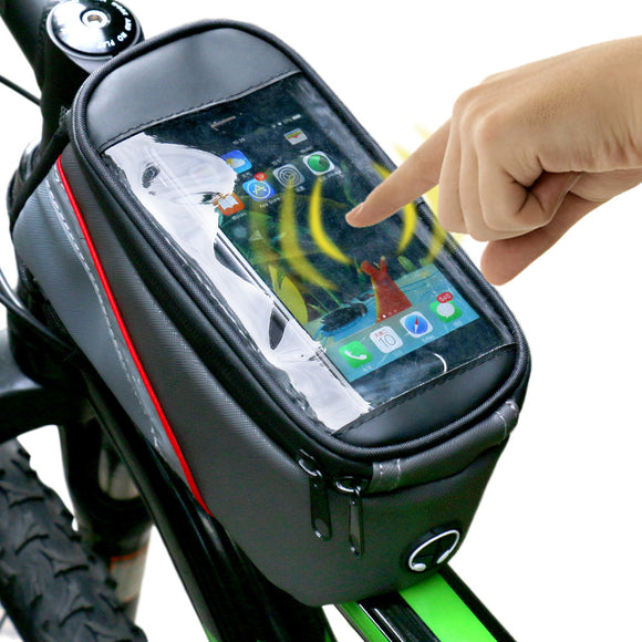 Bolsa Frontal para Tubo Superior - Porta Celular para Bicicleta