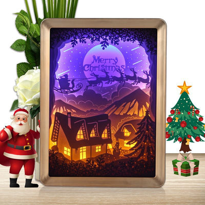 Lámpara de Papel Calado Navideño con Efecto Luz y Sombra - Image 4