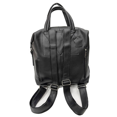 Mochila Negra de Cuero Universal Shiralee - Diseño Minimalista - Image 10