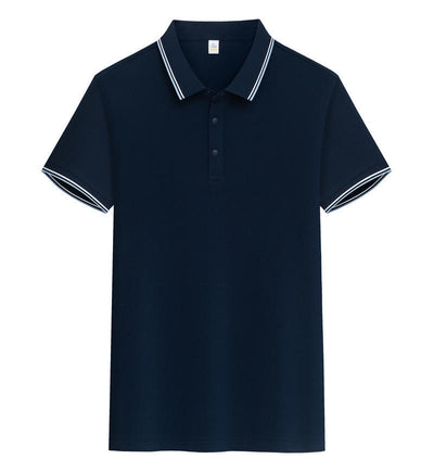 Polo de Algodón Puro Business Casual con Solapa - Manga Corta - Image 7