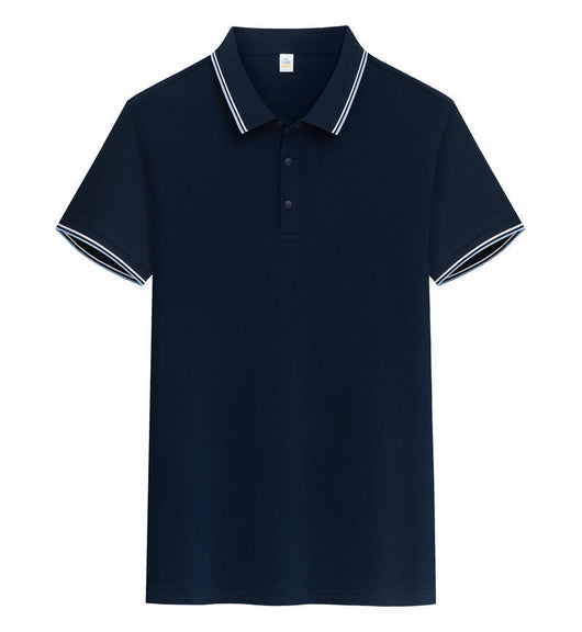 Polo de Algodón Puro Business Casual con Solapa - Manga Corta - Image 7