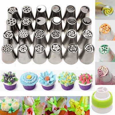 Set de 24 Boquillas Tulipán de Acero Inoxidable para Repostería