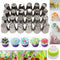 Set de 24 Boquillas Tulipán de Acero Inoxidable para Repostería
