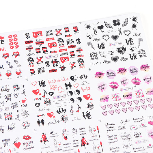 Calcomanías de Uñas con Diseño de Labios y Letras - Colección Love - Image 10