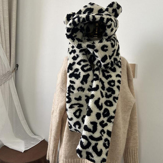 Gorro Cálido con Bufanda Integrada y Protección de Oídos