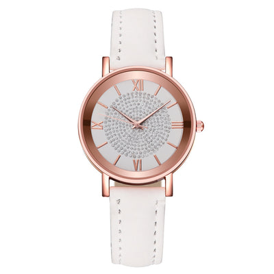 Reloj de Cuarzo para Mujer con Patrón Solar y Escala Romana - Image 6