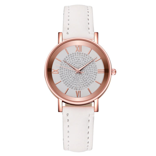 Reloj de Cuarzo para Mujer con Patrón Solar y Escala Romana - Image 6