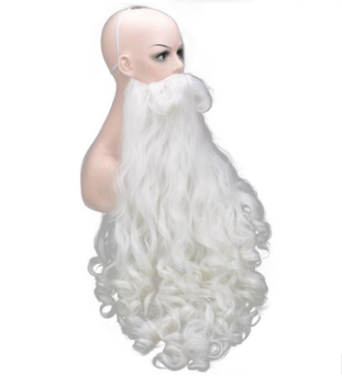Kit Disfraz Papá Noel - Barba y Peluca Santa Claus para Cosplay