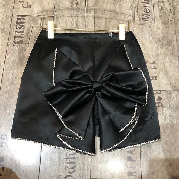 Falda de Cadera con Moño Elegante para Mujer