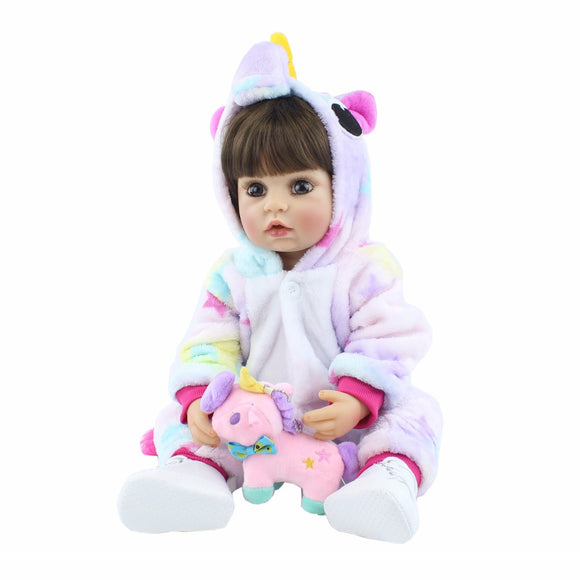 Muñeca Bebé Reborn de 55 cm Impermeable para Baño