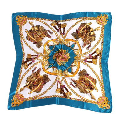 Pañuelo Floral de Seda Artificial 90cm - Primavera y Otoño - Image 5
