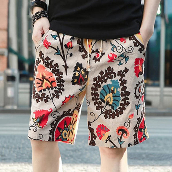 Shorts de Lino Estampado - Comodidad al Instante
