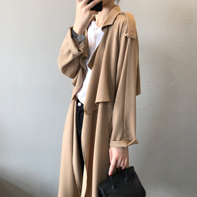 Abrigo Trinchera Largo para Mujer Estilo Británico Retro - Image 21