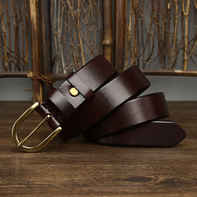 Cinturón de Moda Retro para Hombre con Hebilla de Cobre 3.3CM - Image 15