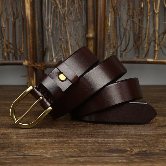 Cinturón de Moda Retro para Hombre con Hebilla de Cobre 3.3CM - Image 15