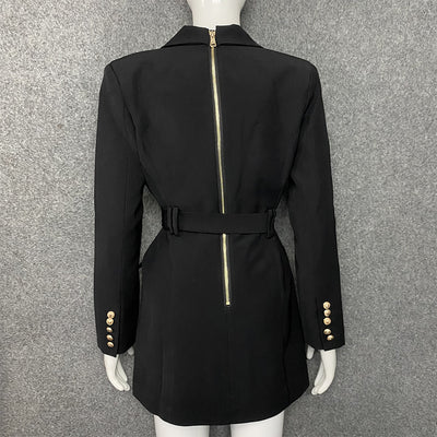 Vestido Ejecutivo Clásico con Cuello Solapa - Diseño Minimalista - Image 11