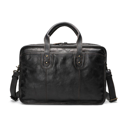 Maletín Vintage de Cuero para Hombre con Gran Capacidad - Image 12