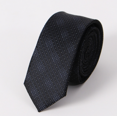 Corbata Delgada Coreana Formal Jacquard Poliéster Seda para Hombre - Image 4
