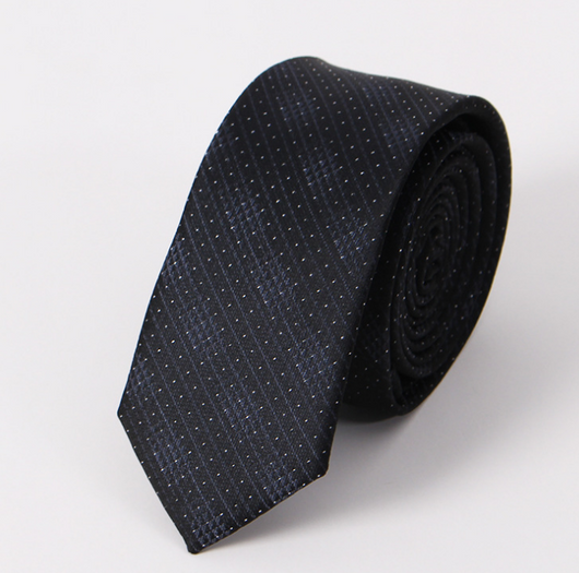 Corbata Delgada Coreana Formal Jacquard Poliéster Seda para Hombre - Image 4