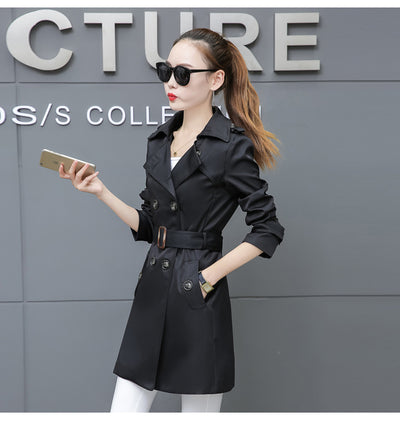 Abrigo Trench Coat Ajustado Talla Grande Largo Medio - Image 6