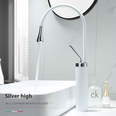 Grifo de Lavabo Giratorio en Cobre Dorado con Diseño Gota de Agua - Image 20