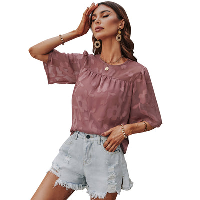 Blusa Suelta con Estampado en Chifón - Image 22