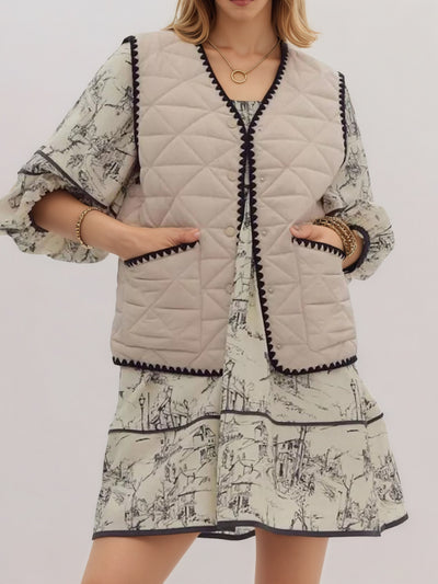 Chaleco Acolchado de Algodón para Mujer - Diseño Elegante Otoño Invierno - Image 13