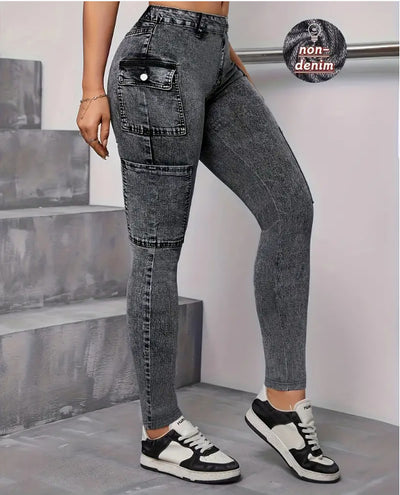 Jeans Elegantes con Tela Multielástica e Impresión Digital Denim - Image 12