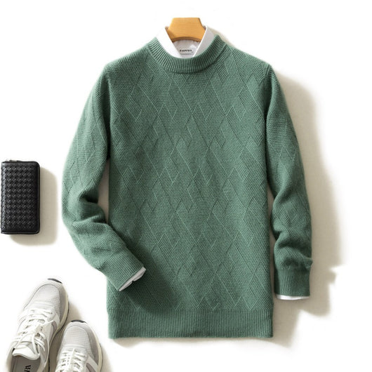 Suéter de Cuello Redondo en Cashmere Premium para Hombre - Image 10