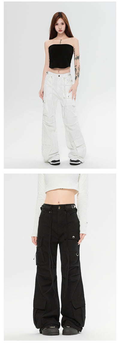 Pantalones Cargo Retro con Cordones Otoño Invierno - Image 13