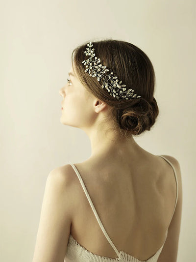 Diadema Nupcial con Perlas y Cristales para Boda - Image 9