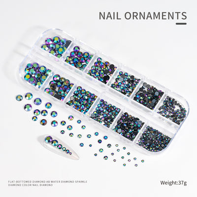 Uñas Decorativas Cuadradas con Cristales Brillantes - Image 28
