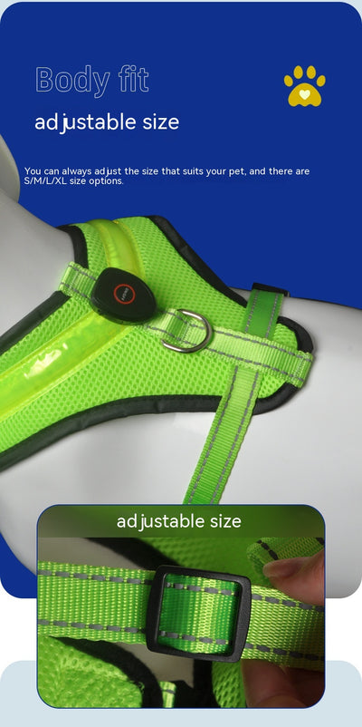 Arnés LED Recargable para Perros con Reflectante de Seguridad - Image 12