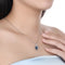 Collar de Cristal para Mujer con Corazón de Diamante en Plata Esterlina S925
