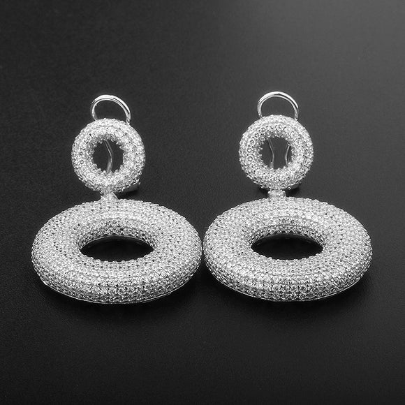 Aretes de Plata 925 con Circones - Estilo Europeo y Americano