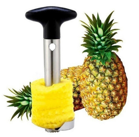 Pelador y Cortador de Piña en Acero Inoxidable - Herramienta de Cocina Multifuncional