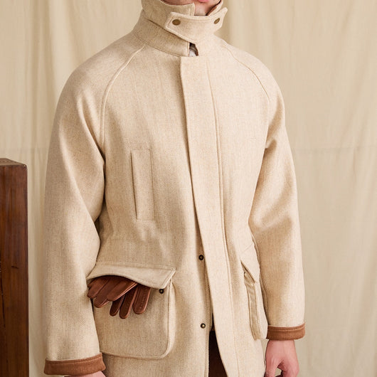 Chaqueta Safari Ejecutiva de Lana Gruesa Ajustada