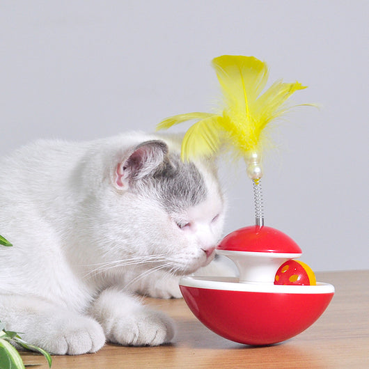 Juguete Interactivo para Gatos con Plumas, Campanas y Vara Giratoria - Image 5