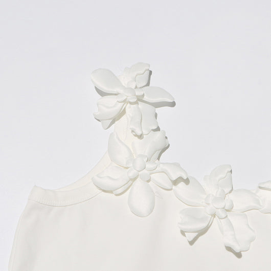 Blusa Elegante para Mujer con Diseño de Flores 3D y Detalles de Costura - Image 14