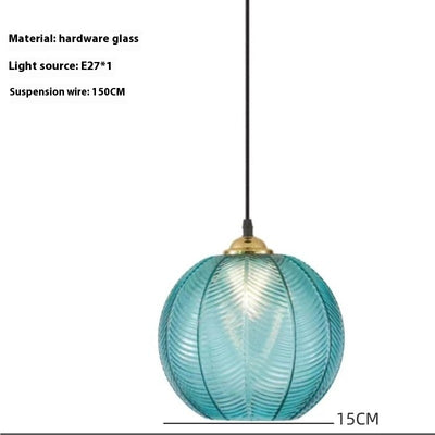 Lámpara Colgante de Cristal con Patrón de Hojas para Dormitorio - Image 8