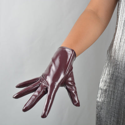 Guantes Cortos de Charol Verde Militar 21cm - Estilo Uniforme Profesional - Image 18
