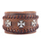 Multi-layer vintage cowhide rope Cross coffee