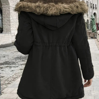 Chaqueta Hoodie Ajustada Casual Cordones Mujer Largo Europeo Americano - Image 2