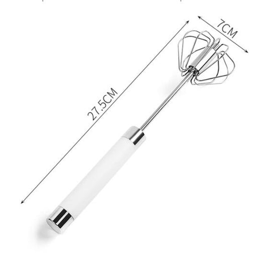 Batidor de Huevos Semiautomático de Acero Inoxidable con Mecanismo Rotatorio - Image 5