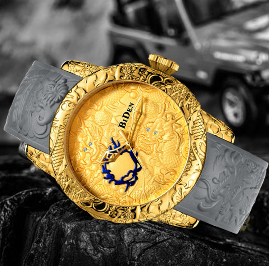 Reloj Deportivo Hombre Lujo Dragón 3D Sumergible Cuarzo Premium - Image 2