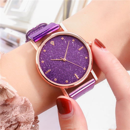 Reloj de Pulsera Elegante para Mujer con Malla de Silicona