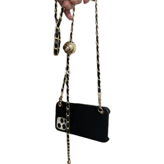Funda para Celular con Patrón de Lichi Dorado y Respaldo Oblicuo - Image 8