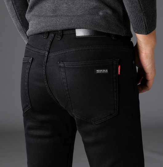 Pantalones Jeans Slim Straight Negro para Hombre - Image 7
